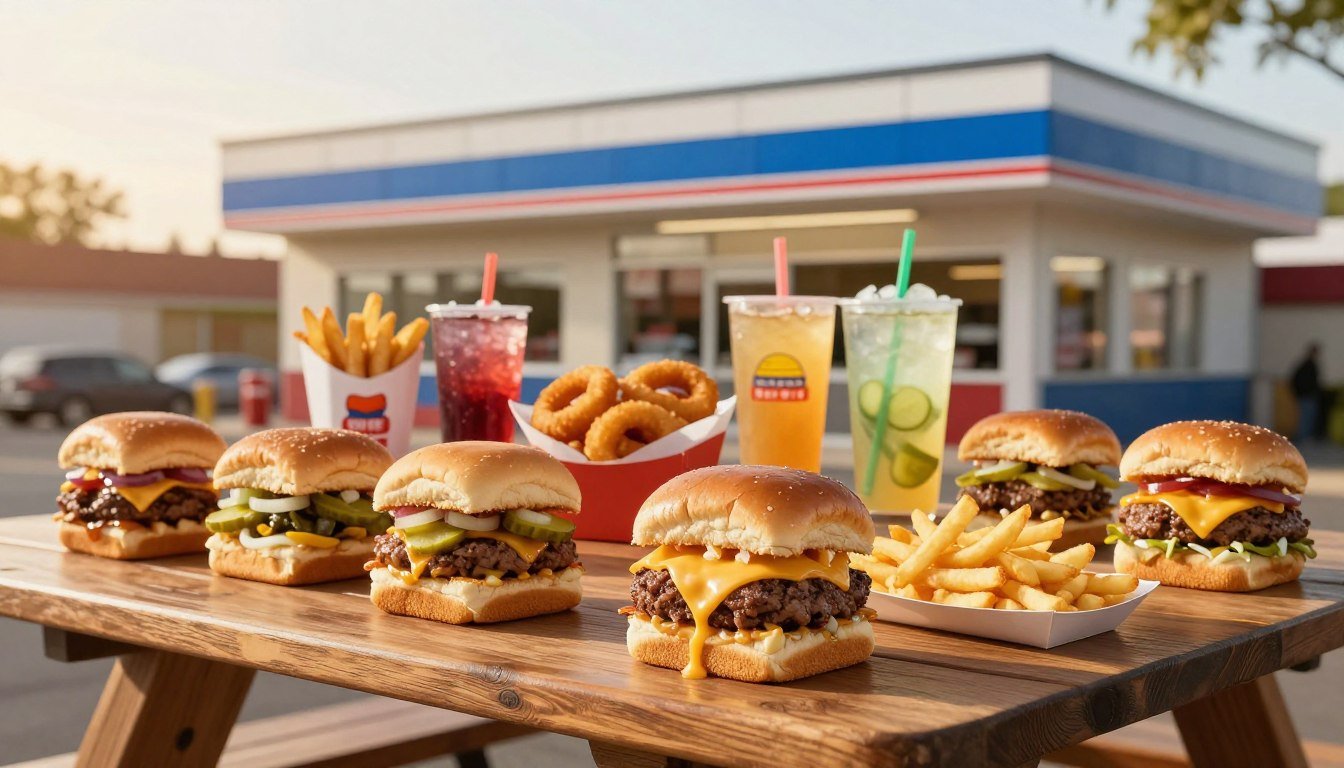 white castle hamburger menu