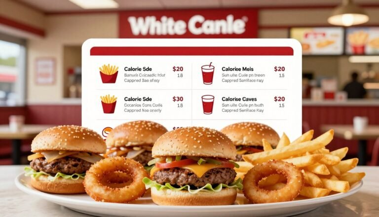 white castle menu calories